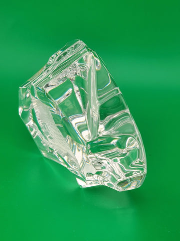 Rare Set Of 2 Mats Jonasson Owl And Crab MJ Sweden Art Glass Paperweights