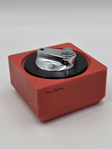 Rare 1970 Pierre Cardin Midcentury Red Plastic French Table Lighter. Untested