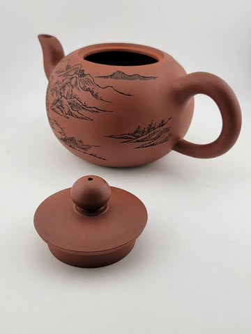 Vintage Large Chinese Gu Jingzhou Purple Clay Yixing Zisha Ceramic Teapot