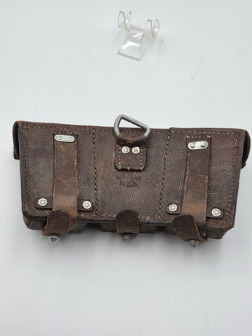 WWII German 1938 K98 Mauser Leather Ammo Pouch Karl Böcker Waldbröl Wehrmacht