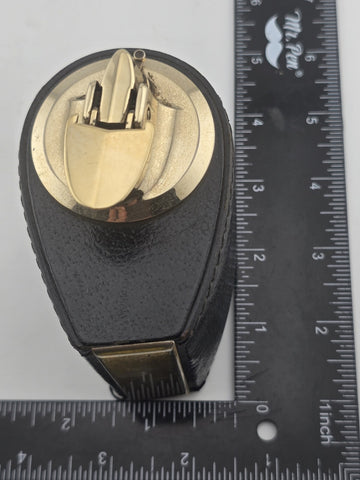 Rare Italian Mark Cross Leather Wrapped Vintage Table Lighter -Ronson. Untested
