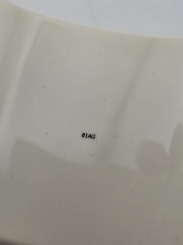 Vintage 2in Thick Dolce & Gabbana Logo Cuff Bangle 81AG White & Silver. 7 Inch