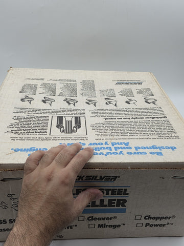 New Old Stock Quicksilver FP699 Stainless Steel Propeller Sealed Box USA 1993