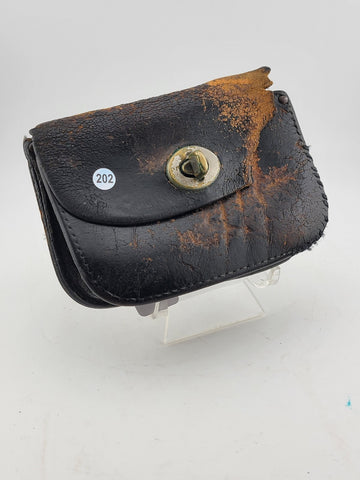 Antique 1884 Bucheimer B8 Leather Ammo Pouch Vintage Belt Loops Case.
