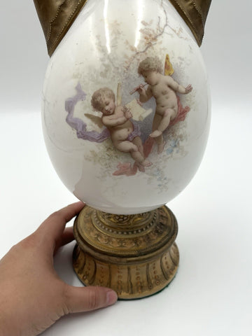 Rare Antique 19th C French Sevres Porcelain Ewer Bronze Ormolu & Hand Painted