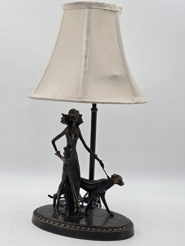 Rare Vintage The "Mascarade" Bronze Sculpture by Demetre Chiparus Lamp. Read.