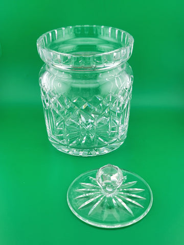 Vintage Waterford Crystal Lismore Lidded Biscuit Barrel Jar Canister Ireland