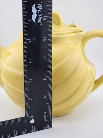 Antique  1930's Collectible HALL Canary Yellow  Art Deco Shape Teapot. VG Cond.