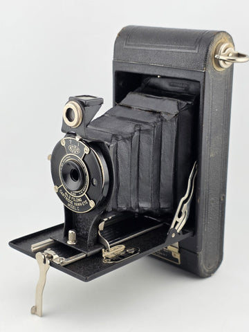 Antique Kodak No.2 Folding Cartridge Hawk-Eye Camera w/ Manual Vintage 120 Film