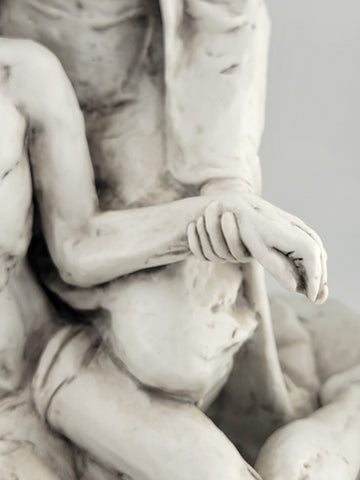 Capodimonte Benacchio Triade La Pietat De Michelangelo porcelain statue Signed.
