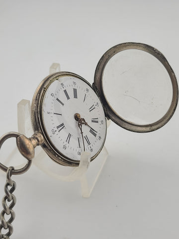 Antique 1880 French Cylinder Pocket Watch 10J “Cylindre Dix Rubis” Key Wind Read