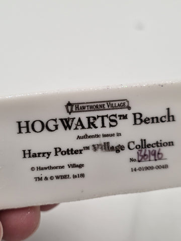 Hawthorne Village Harry Potter Hogwarts Railway Express Train Bench COA B4196