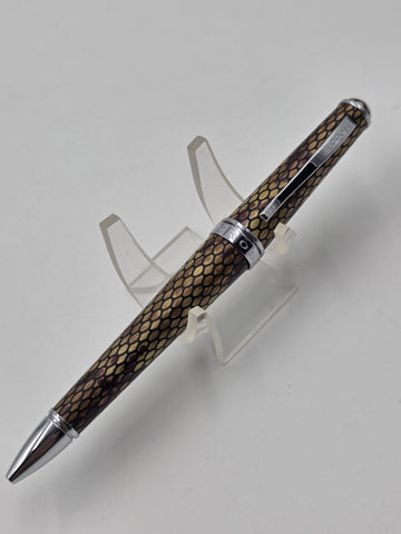 Cross Torero Desert Diamondback Leather, Ballpoint Pen, with Chrome Appointments