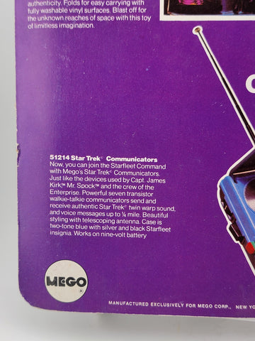 MEGO STAR TREK MR. SPOCK 6 IMAGE FRONT BLUE NAME RARE MOC #51200/2 UNOPENED 1974