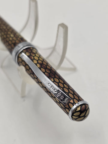 Cross Torero Desert Diamondback Leather, Ballpoint Pen, with Chrome Appointments