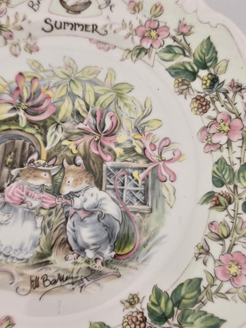 Vintage Brambly Hedge Royal Doulton “summer" Tea Cup & Plate. Cracked Cup.