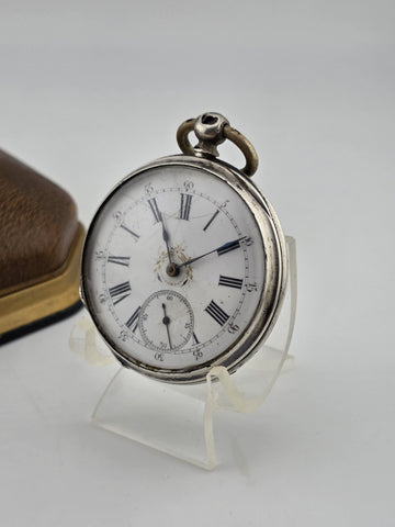 Antique Swiss Silver Pocket Watch c1890 ECHAPPEMENT CYLINDRE RUBIS Working