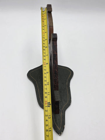 Rare Pair Antique 19th C Americana Folk Art Painted Wooden Parrot Wall Brackets