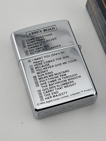 Rare 1996 Retired  Beatles Abbey Road Zippo Lighter. Appears To Be Unfired W Box