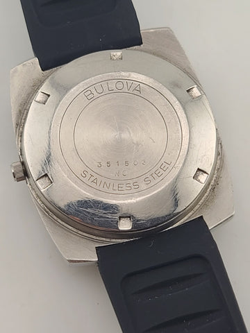 VINTAGE BULOVA 23 JEWELS AUTOMATIC PATINA GRAY DIAL 351503 SWISS MEN'S WORKING.