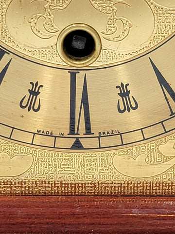 BEAUTIFUL ESKA WIND UP ESKA SHELF MANTEL CLOCK BRAZIL WESTMINSTER CHIMES. As-is.