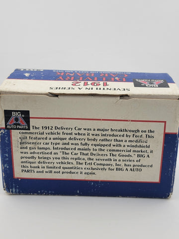 ERTL Big A Auto Parts 1912 Delivery Locking Car Bank #7 Die Cast Metal 1/25 1993