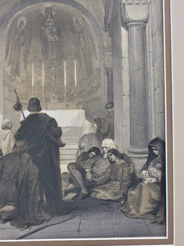 Chapel Of St. Gertrude 19th C British Lithograph Day & Son Queen’s Printer 20x16