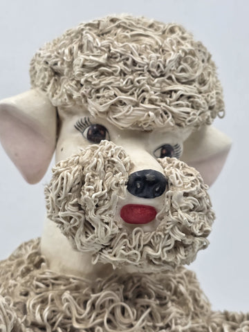 Rare Vintage Mid Century Italian Spaghetti Poodle Ceramic Sculpture 16" Large
