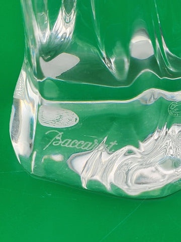 BACCARAT France Crystal ANGEL With HORN Nativity Figurine Discontinued 6"
