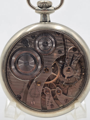Antique 1892 Elgin Grade 118 17J 18S Pocket Watch Glass Exhibition Back Running