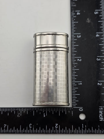 Rare Vintage S.T. Dupont Paris Pocket Cigar Ashtray Guilloche Silver Plate w Box