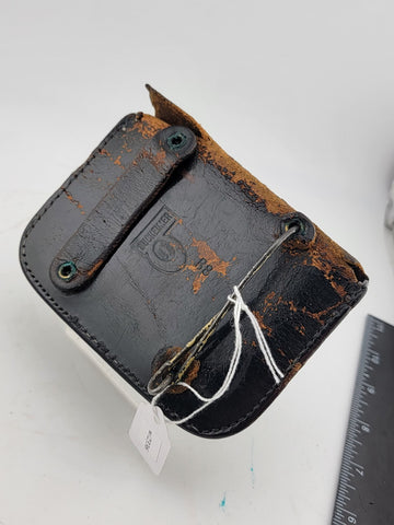 Antique 1884 Bucheimer B8 Leather Ammo Pouch Vintage Belt Loops Case.