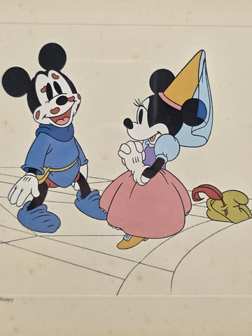 Rare Disney Treasures "Brave Little Tailor" Mickey Serigraph Etching Framed COA.