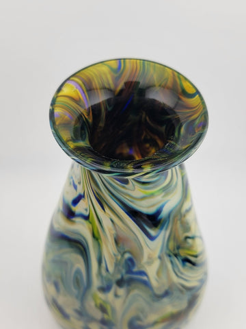 Rare One Of A Kind Collectible Scott Meyer 2009 Signed Fused Glass Vase.