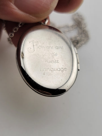 1978 Sterling Silver Mother's Day Cameo Locket w/24k Gold Vermeil. Franklin Mint