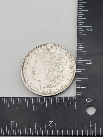 1921-D MORGAN SILVER DOLLAR WITH DIE CRACK REV (90% SILVER)