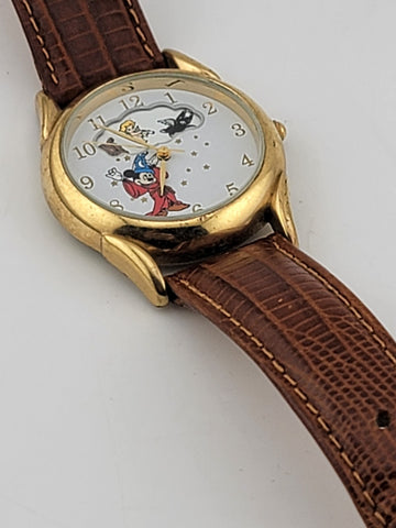 Disney Fantasia Watch Sorcerers Apprentice VTG Rare 1995 55th Anniversary. Works