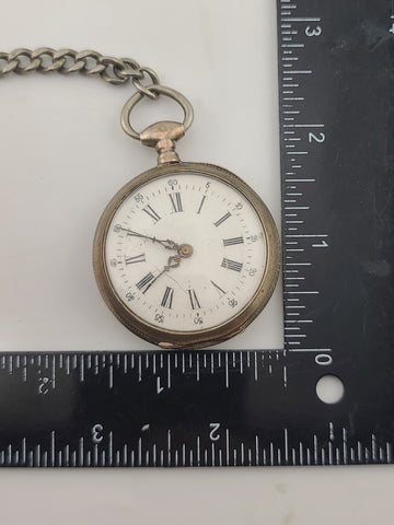 Antique 1880 French Cylinder Pocket Watch 10J “Cylindre Dix Rubis” Key Wind Read