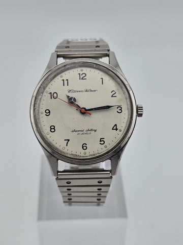1969 Citizen Homer JNR Railway Watch Second Setting 21J Kagoshima Japan. Works.