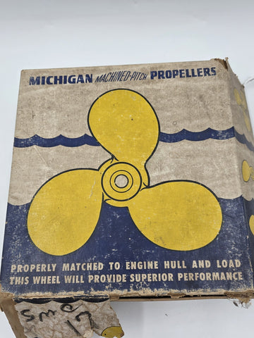 Rare Vintage NIB Michigan Wheel SMC-17 Bronze 3 Blade Boat Propeller w/ Box
