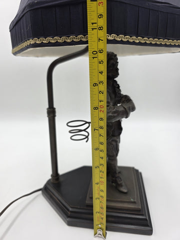 Vintage Pair Bronze Singerie Monkey Courtier Figural Table Lamps. Adjustable.
