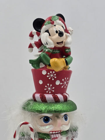 Hollywood Disney Mickey Mouse Wearing Sweater Wooden Christmas Nutcracker 14 In