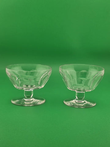 Pair Baccarat Talleyrand Crystal Sherbet Coupes Sherbet Glasses France Signed