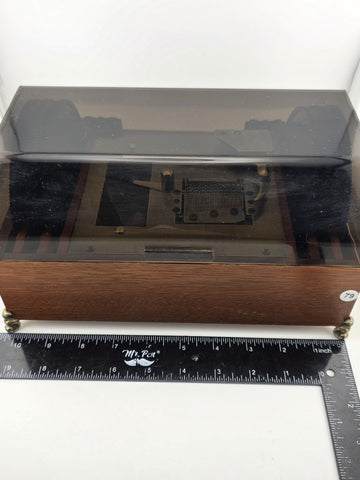 RARE VINTAGE FUJI JAPAN - LADOR SYMPHONION MUSIC BOX w/ 8 DISCS. WORKS. READ.
