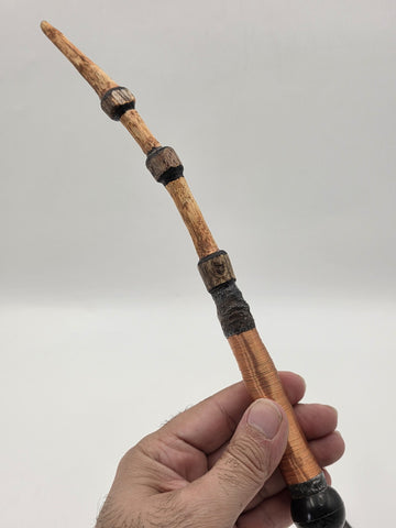 Set Of 2 Rare One Of A Kind Handmade Wooden Magic Wand Fantasy Staff Cosplay.