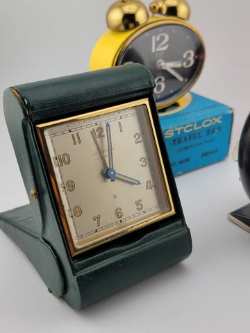 Lot Of 4 Vintage Alarm Clocks. Various Brand. Untested. May Need Repair/ Service