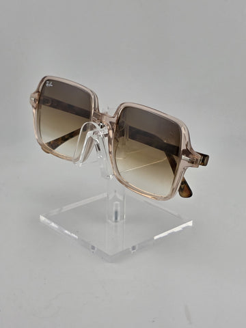 Vtg RAY-BAN RB 1973 1281/51 CLEAR PINK GRADIENT AUTHENTIC FRAME SUNGLASSES 53-20