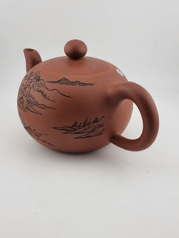 Vintage Large Chinese Gu Jingzhou Purple Clay Yixing Zisha Ceramic Teapot