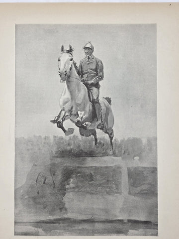 Rare 1893 Vogue Leaf "WON AT SIX FEET" Equestrian Horse Jump H. Pelham Robbins