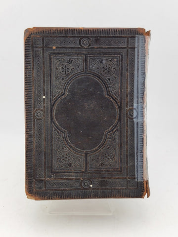 Rare Antique 1887 German Small Bible With Gold Gilded Papper Ends 6" X 4”.